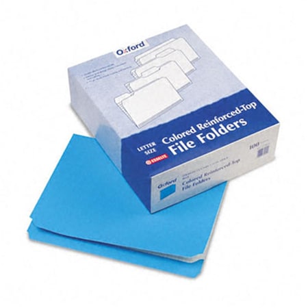 Pendaflex Pendaflex R152BLU Two-Ply- Reinforced File Folders- Straight Cut- Top Tab- Letter- Blue- 100/Box R152BLU